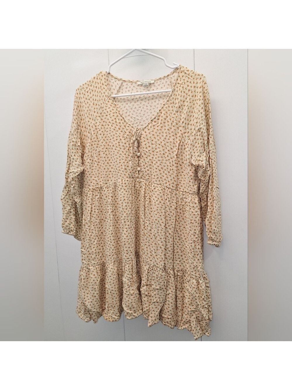 Large Floral Peasant Blouse Top